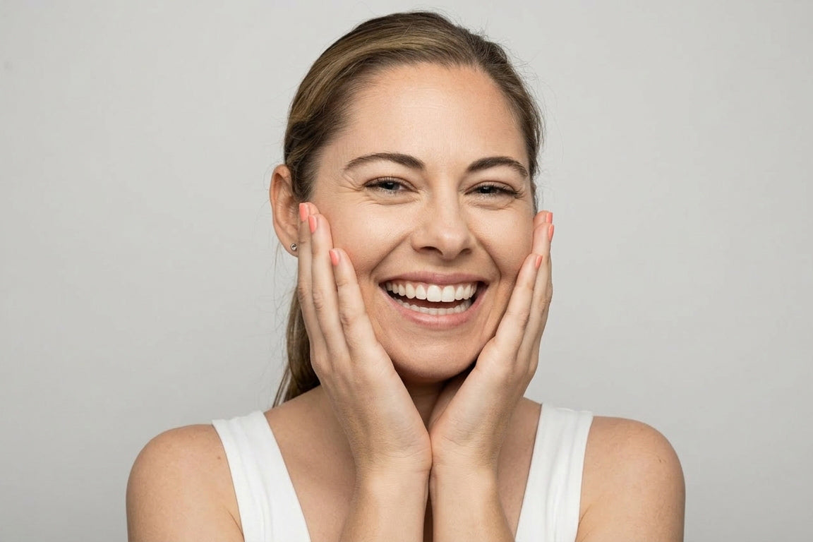The image represents healthy jaw mobility after daily jaw exercises
